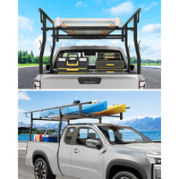 Garvee 1000 LBS Steel Truck Ladder Rack Adjustable For Pickup Truck Bed 49-64 Inches Width, Black