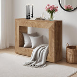 Garvee 47" Farmhouse Minimalist Console Table in Rectangle Shape Design for Entryway and Living Room, Natural - Natural