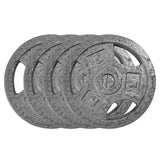 Garvee Cast Iron Weight Plates Set 1 in Bumper Plates for Home Gym Strength Training Weightlifting 2.5-25 LBS Black