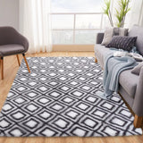 Garvee Area Rug 5x8 Indoor Shag Area Rug Ultra Soft Plush White Thick Fluffy Nursery Area Rug Non-Slip Durable Shaggy Rug for Living Room Bedroom Dining Room Entryway High Pile Cozy Throw Rug - Gray & White