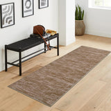 Garvee Solid Camel 2'3" x 8' Kitchen Runner Rug Long Hallway Runner with Rubber Backing Contemporary Area Rug Machine Washable Floor Cover Modern Runenr Rug for Living Room Bedroom - Camel