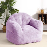 Garvee Bean Bag Chair with Filler, 51” Giant Bean Bag Sofa for Adults Kids, Soft Cozy Large Beanbag Sofa Chair with Armrests for Living Room Bedroom, Purple - Lavender