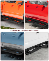 Garvee Running Boards Compatible with Toyota Tacoma Double Cab 2005-2023 with Paintable Step Plates,Powder Coated Steel Rock Sliders Side Steps Nerf Bar