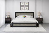 Garvee King Bed Frame With Headboard, Platform Bed Frame With 4 Storage Drawers and Charge Station, Solid Metal Slats Support, Noise Free, No Box Spring Needed, Easy Assembly, Wash Grey - Wash Gray