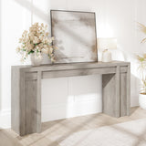 Garvee 70.9'' Entryway Table Wooden Farmhouse Console Table Thick Sofa Table Grey for Living Room and Entryway - Grey