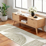 Garvee Abstract Kitchen Rugs 2x6 Modern Non Slip Hallway Runner Light Brown - Brown