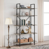 Garvee 5 Tier Bookshelf, 67.9” Book Shelves for Living Room, Large Bookcase with 5 Open Bookshelves, Display Shelves for Home Office, Study Room, Living Room, Bed Room-Grey - Grey