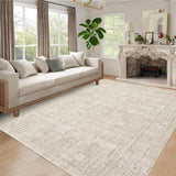 Garvee Washable 8x10 Rug Beige Non Slip Backing Modern Abstract Soft Large Carpet for Living Room Bedroom Dining Table Home Office - Beige
