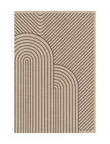 Garvee Washable Rug Low Pile Lightweight Indoor Carpet with Non-Slip Backing for Living Room Bedroom Playroom - Coffee