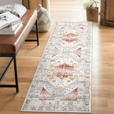 Garvee Vintage Runner Rugs 2x6 Boho Washable Runner Non-Slip Hallway Rugs Low Pile Foldable Distressed Kitchen Mat Oriental Medallion Printed Runner Carpet for Entryway  Laundry Kitchen Bedroom, Orange - Orange