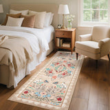 Garvee Washable Floral Kitchen Rugs 2x6 Vintage Non Slip Low Pile Indoor Runner Taupe - Taupe