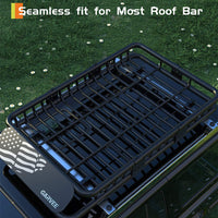 Garvee 64"x39"x6"  Universal Roof Rack Basket - 200 lbs Capacity Rooftop Cargo Carrier with 21 Cubic Feet Waterproof Luggage Bag (52"x39") for SUVs, Trucks, and Vehicles