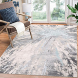 Garvee 9x12 Area Rug Modern Abstract Living Room Rug Washable Rug Indoor Non-Slip Stain Resistant Throw Floor Carpet Low Pile Contemporary Area Rug Retro Accent Rug for Home Office, Blue - Gray/Light Blue