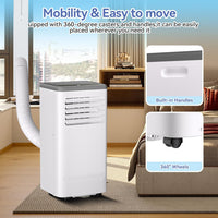 Garvee 8000 BTU Portable Air Conditioner, 3-in-1 Air Conditioners Unit for Rooms up to 350 Sq.Ft, Quiet Portable Ac Unit with Built-in Dehumidifier, 2 Fan Speeds, Window Kit, Personal AC Unit, Gary
