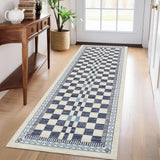 Garvee Runner Rug 2x6 Non-Slip Low Pile Machine Washable Carpet for Kitchen Hallway Blue - Blue