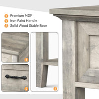 Garvee Square Nightstand, Bedside Table End Table for Bedroom Nursery Living Room, End Table with Storage Drawer, Easy Assembly, 1 PC-Gray