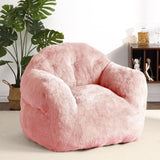 Garvee Bean Bag Chair with Filler, 51” Giant Bean Bag Sofa for Adults Kids, Soft Cozy Large Beanbag Sofa Chair with Armrests for Living Room Bedroom, Pink - Pink