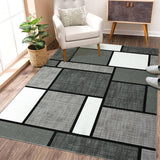 Garvee Rugs for Living Room 10x13 Area Rug Washable Non Slip Modern Grey - Gray