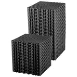 Garvee 50 Pack Interlocking Floor Tiles 12x12 Soft PVC Non-Slip Mats with Drainage Holes for Kitchen Bathroom Patio Pool Deck Garage Gym Black