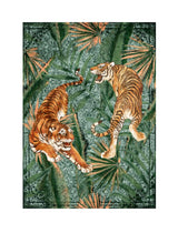 Garvee Bedroom Rug Washable Area Rug Non Slip Low Pile Boho Floral Carpet 5x7ft Green - Green