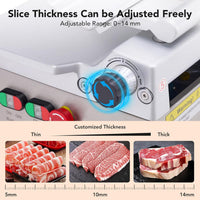Garvee Automatic Meat Slicer, 550W Deli Slicer with 12" Carbon Steel Blade, Meat Slicer Machine with Adjustable Thickness From 0～14 mm Suitable For Shop/Commercial/Home Use