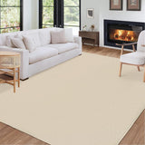 Garvee Area Rug 10x13 Extra Large Rug Modern Solid Textured Machine Washable Rug for Living Room, Non-Slip Stain Resistant Accent Rug Contemporary Weaving Floor Cover Carpet for Bedroom, Beige - Beige
