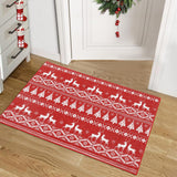 Garvee 8x10 Christmas Area Rug Christmas Tree and Deer Pattern Boho Floor Cover Machine Washable Indoor Carpet Rug Decorative Non Slip Accent Rug for Kitchen Bathroom Living Room Bedroom - Christmas Boho