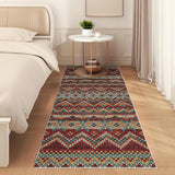 Garvee Runner Rug Washable 2x6 Kitchen Rugs Boho Hallway Runner Rug with Non-Slip Backing Red - Red