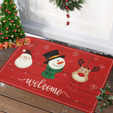 Garvee Christmas Doormats Front Door Mat Xmas Indoor Doormat Floor Mats Non-Slip Entryway Door mat Christmas Decorative Doormats, 17" x 29" - Welcome|Red