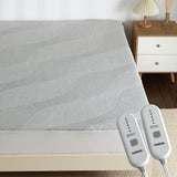 Garvee Heated Mattress Pad King Size Dual Control, Soft Breathable Electric Mattress Pad with 5 Heat Settings & 10 Hours Auto Shut-Off, Deep Pocket Electric Bed Warmer with Overheat Protection - Gray
