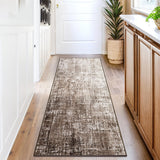 Garvee Washable Kitchen Rugs 2x6 Light Brown Hallway Runner Soft Low Pile Stain Resistant Laundry Entryway Mat Indoor Modern Throw Carpet - Taupe
