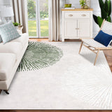Garvee Modern Abstract Area Rug, Washable Low Pile Rug Non Slip Non Shedding Rug, Soft Floor Carpet Foldable Thin Rug, Stain Resistant Rug for Bedroom Living Room Dining Room - Beige