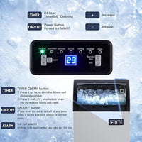 GARVEE Ultra-Quiet 120Lbs Ice Maker with Dual Water Inlet, 33Lbs Storage
