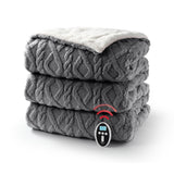 Garvee Electric Throw Blanket Heated Blanket, Sherpa Tufted Heating Lap Blankets with 6 Heating Levels (Pink, Queen 84"x90") - pink