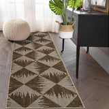 Garvee Washable Runner Rugs 2x6 Brown Modern Low Pile Non-Skid Stain-Resistant Runner for Entryway Kitchen Bathroom Laundry Room Bedside - Brown