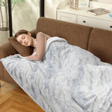 Garvee Heated Blanket Electric Full, Soft Tufted Electric Blanket, Machine Washable Thicken Velvet Heating Blanket with 5 Fast Heating Levels and 10 Hour Auto-Off, 72"x84", White Marble - Marble White