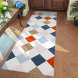Garvee Checkered 2x6 Kitchen Rugs, Washable Non Slip Rug Runner for Hallway, Colorful, Ultra Thin Stain Resistant Carpet - Colorful