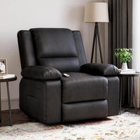 Garvee PU Leather Power Lift Recliner Chair with Massage and Heat, 8-Point Vibration, Adjustable Back and Leg Support, Electric Lift Chair Designed for Mobility Aid Elderly Relaxation, Black