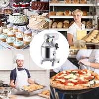 Garvee 15QT Commercial Food Mixer, Professional Large Stand Mixer With 3-Speed Adjustable, Heavy Duty Electric Dough Mixer for Restaurant Industrial Grade, Steel Bowl, Dough Hooks