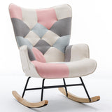Garvee Modern Patchwork Accent Lounge Recliner Chair With High Backrest And Armrests For Living Room Bedroom Studio, One Size, Pink - Pink