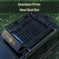 Garvee 64" x 50" x 6" Universal Roof Rack Basket - Heavy-Duty Rooftop Cargo Carrier for SUVs and Trucks, 200 lbs Capacity, Black