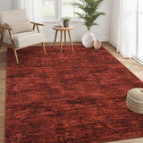 Garvee Solid Red 8x10 Washable Rug Non-Slip Modern Abstract Area Rug Large Bedroom Rug - Red