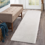 Garvee Fluffy & Sheepskin White 2x8 Shag Runner, Plush Furry Non-Shedding for Hallway Nursery Children Girls Room Decor - White