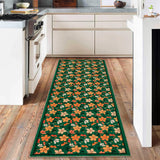 Garvee Rug Runner 2x6 Floral Washable Non Slip Stain Resistant Soft Carpet for Hallways Entryway Green - Green