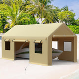Garvee 10' X 20' Portable Garage Heavy Duty Carport Canopy with Enhanced Durability, Yellow - Yellow