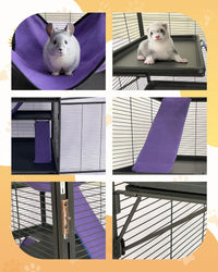 Garvee Metal Cat Cage 64 Inch Tall Multi-Level Ferret Cage for Small Animals Indoor Outdoor Playpen with Hammock Detachable Metal Wire Kennel for Cats Chinchilla Rabbit Guinea Pigs