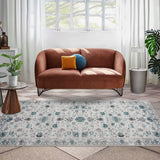 Garvee Area Rug 2x6 Runner Rug Boho Floral Entryway Runner Vintage Runner Oriental Distressed Hallway Runners Indoor Kitchen Laundry Floor Mat Washable Throw Carpet Non-Slip Retro Rug - Beige