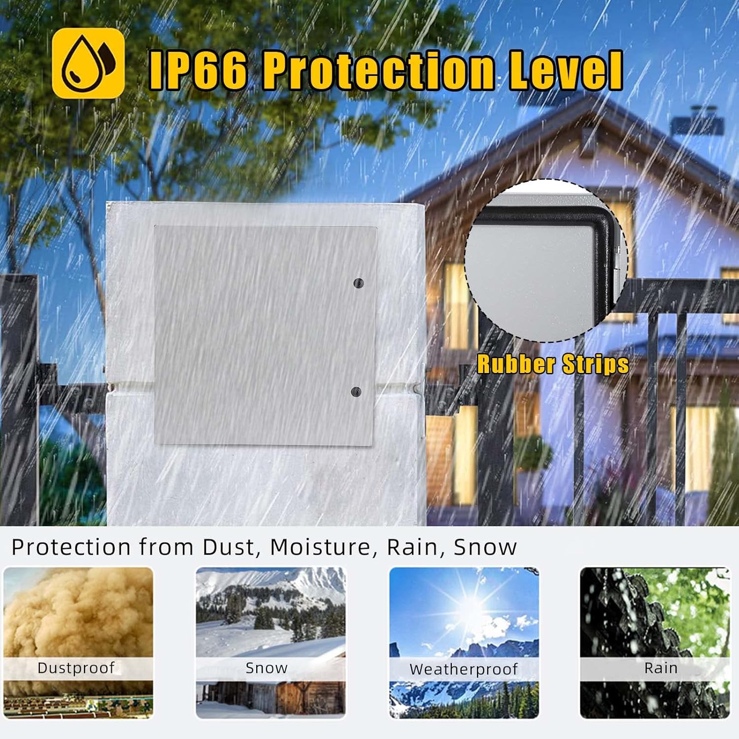 Garvee Steel Electrical Box,15.7 x 12 x 23.6 inches,IP66, Lockable, for Outdoor/Indoor Safety
