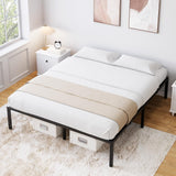 Garvee 16 Inch Full Bed Frame No Box Spring Needed, Heavy Duty Metal Platform Bed Frame Full Size for Bedroom Easy Assembly, Noise Free, Black, Full - Black - 16 Inch