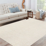Garvee Cream White 4x6 Washable Area Rug, Modern Entryway Kitchen Throw Rug, Non Slip Cream Carpet for Living Room Bedroom - Cream White